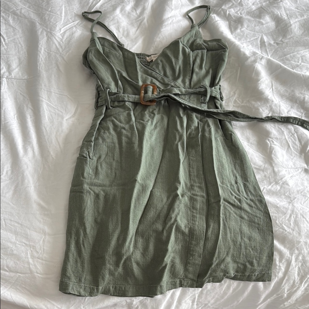 PacSun Olive Green Mini Dress with Belt